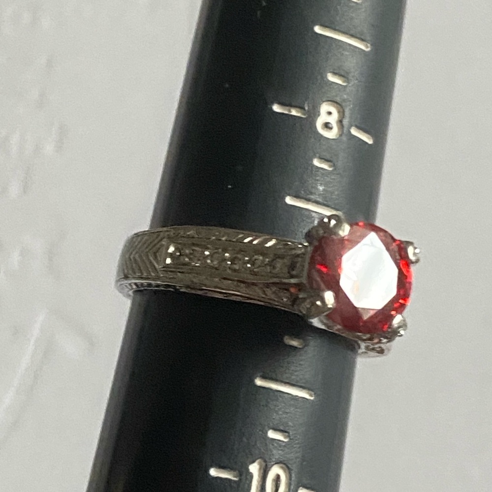 925 ADI THAI STERLING AND CZ RING SZ 9.